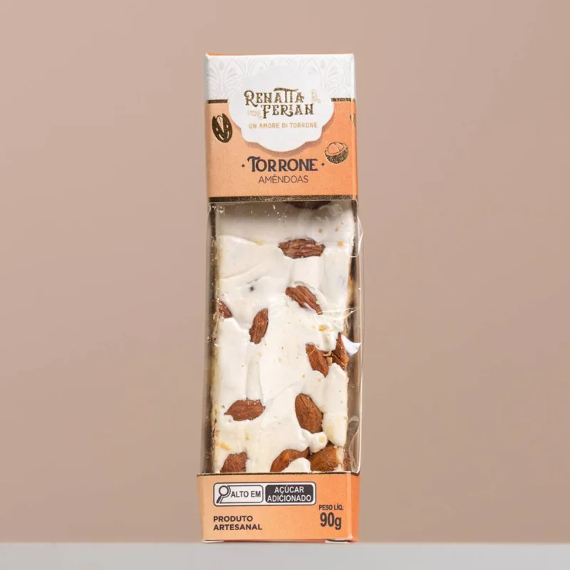 Embalagem do torrone amêndoa