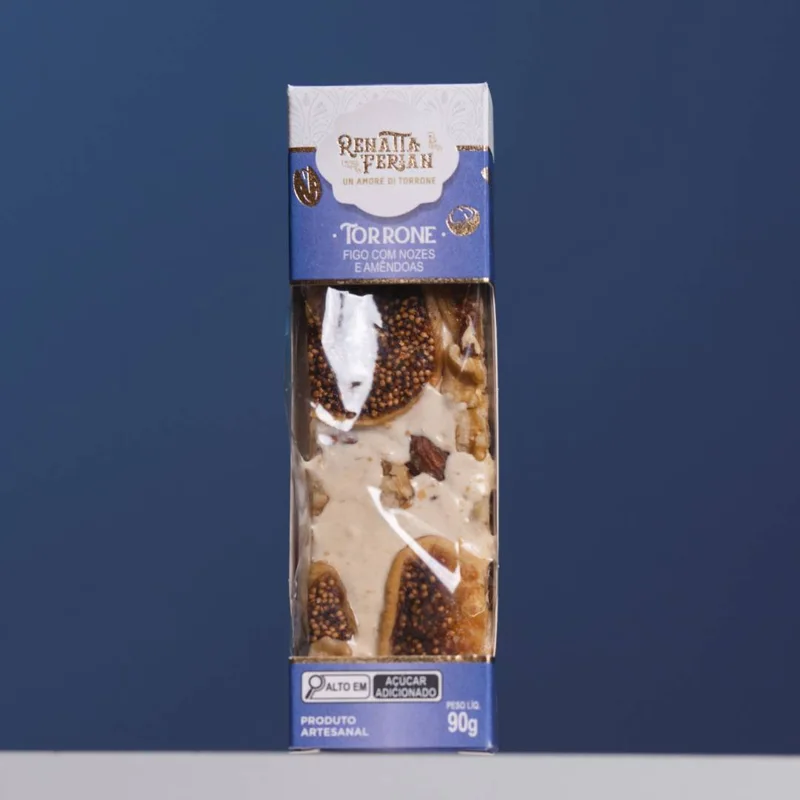Embalagem do torrone figo com nozes